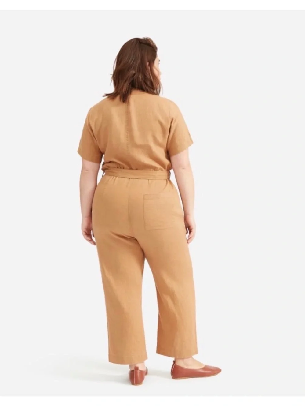 Everlane The Linen Short-Sleeve Jumpsuit